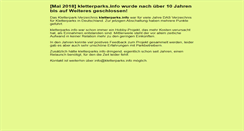 Desktop Screenshot of kletterparks.info